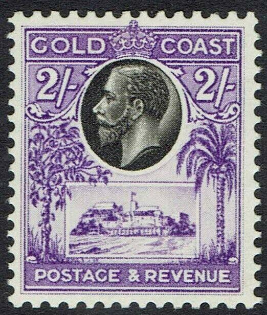 GOLD COAST 1928 KGV CASTLE 2/- 