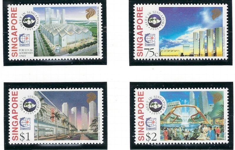 Singapore 712-15 MNH 1995 City Scenes (ap6885)