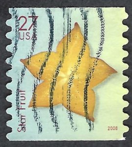 United States #4261 27¢ Tropical Fruit - Star Fruit (2008). Used.