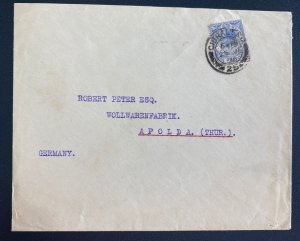 1920 Gibraltar German Consulate Diplomatic Cover To Apolda Germany