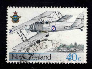 New Zealand Scott 872 Used bi-plane stamp