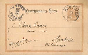 E0016 Austria Postal Stationery 2 kreuzer stamp Bad Fusch via Apahida 1898