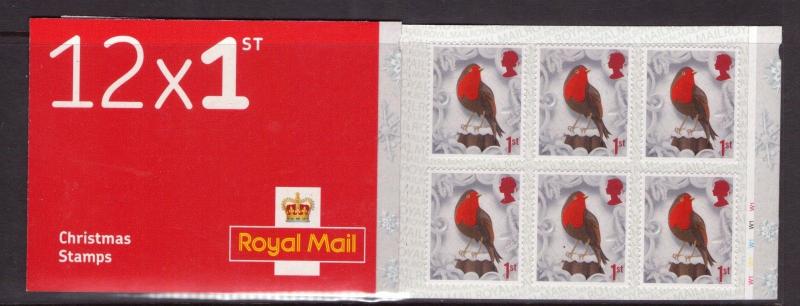 GB QE II  Christmas Booklets 2016 LX51 1st x12 with Cly.MNH condition