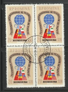 Romania Commemorative Stamp Used Block of Four A20P40F2629-