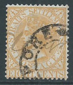 Straits Settlements, Sc #49, 8c Used