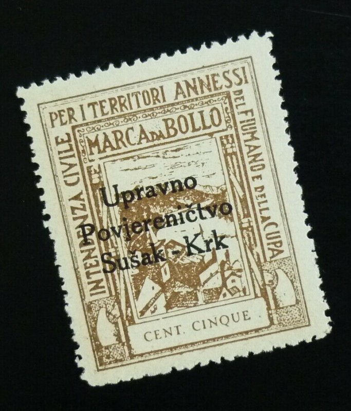 Fiume Croatia Revenue Stamp - Cent 5 - Italy Yugoslavia Hungary US 11 