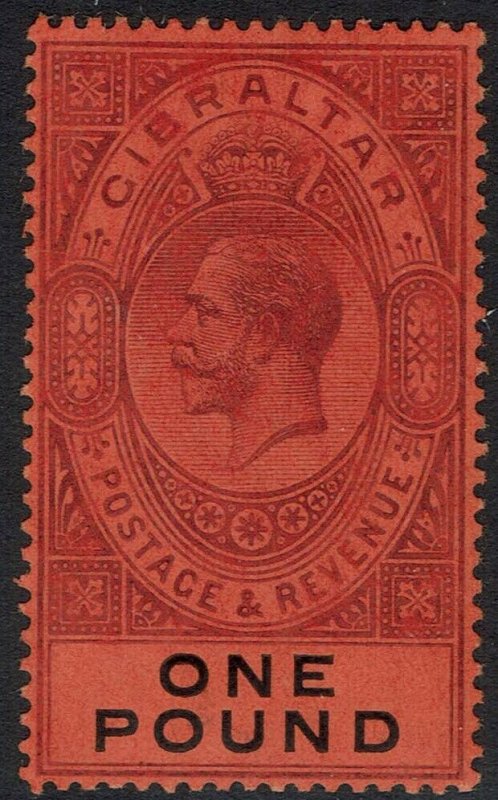 GIBRALTAR 1912 KGV 1 POUND 