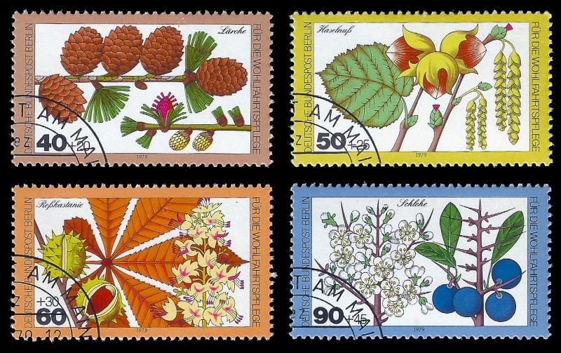 Germany Berlin 1979 Sc 9NB159-62 Woodland Plants CTO VF