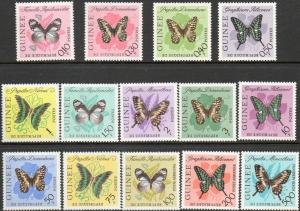 Guinea  Scott  291-304, C47-C49  MNH   Partial set