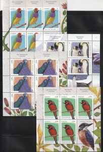 Romania STAMPS 2023 BIRDS PARROT PIGEON PENGUIN MNH SHEETS