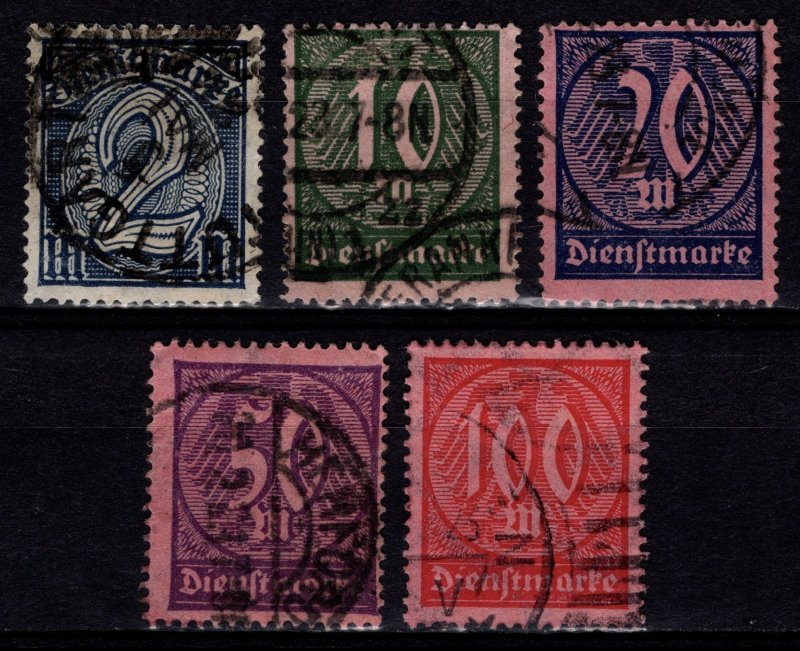 Germany 1922 Official stamps, Part Set [Used]