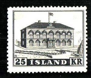 Iceland-Scott #273-unused very light Hinged 25k gray black-1