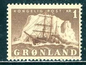 Greenland 1950: Sc. # 36;  MNH Single Stamp