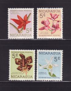 Nicaragua RA66, RA71-RA72, RA74 U Flowers
