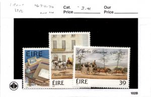 Ireland, Postage Stamp, #674-676 Mint NH, 1986 Art (AB)