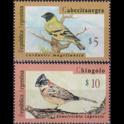 ARGENTINA 1995 - Scott# 1876-80 Birds Set of 2 NH