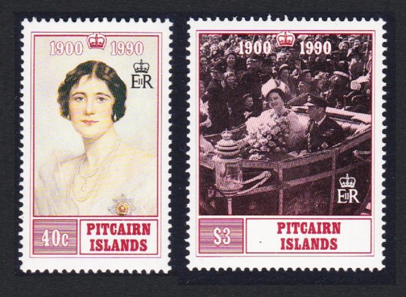 Pitcairn Queen Mother 2v SG#378-379 SC#336-337