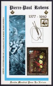 Chad 1995 WWF/PIERRE-PAUL RUBENS Deluxe S/S MNH