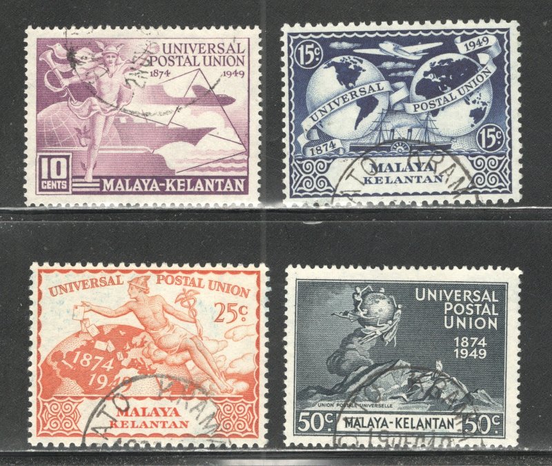 Malaya - Kelantan, Scott #46-49  VF, Used, CV $12.65 ..... 3250032