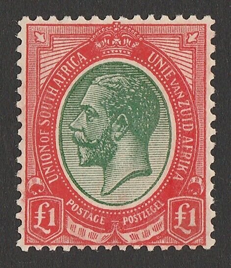 SOUTH AFRICA 1913 KGV £1 green & red. MNH **. 