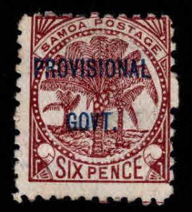 Samoa Scott 36 Provisional Govt. overprint MH* stamp