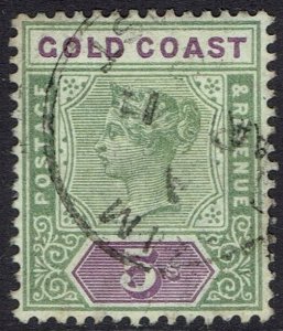 GOLD COAST 1898 QV TABLET 5/- USED