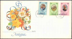 Antigua, Worldwide First Day Cover, Royalty, Flowers