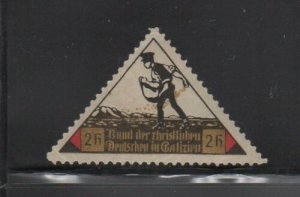 Germany - Union of Christian Germans in Galizien (Poland) Charity Stamp - NG  