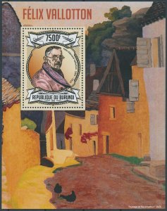 Burundi 2013 MNH Art Stamps Felix Vallotton Paintings Swiss Painter 1v S/S