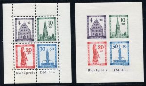 GERMANY FRENCH ZONE BADEN SCOTT #5NB5a/8a SOUVENIR SHEETS MINT NEVER HINGED