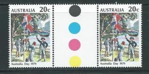 Australia 695 1979 Australia Day Gutter Pair MNH