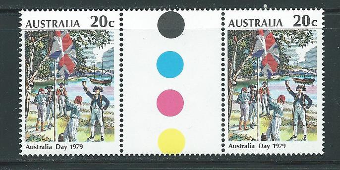 Australia 695 1979 Australia Day Gutter Pair MNH