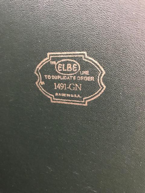 Elbe Line used stamp album, Green faux leather