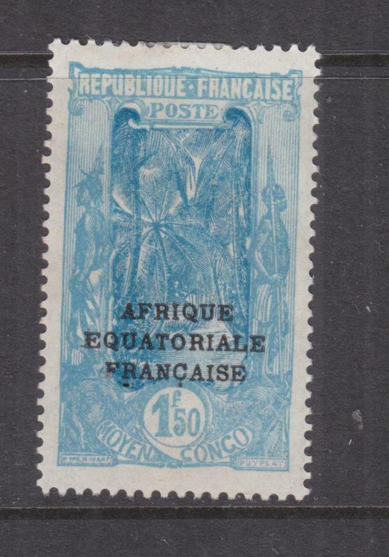 MIDDLE CONGO, 1924 AEF overprint, 1f.50 Ultramarine, heavy hinged mint, thins.