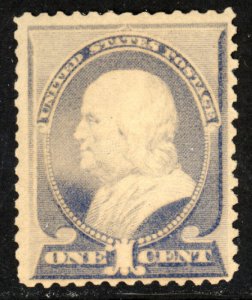 SCOTT 212 1887 1 CENT FRANKLIN REGULAR ISSUE MNH OG F-VF CAT $180!