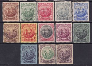 Barbados Scott 127-139, 1916-18 Large Seal issue, VF Used. Scott $462