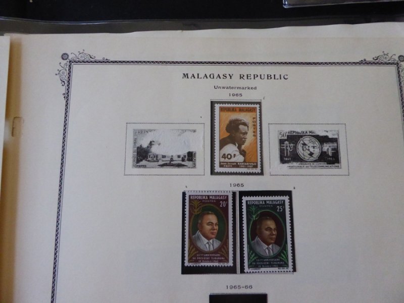 Malagasy Mostly MNH Stamp Collection on Scott Spec Album Pages