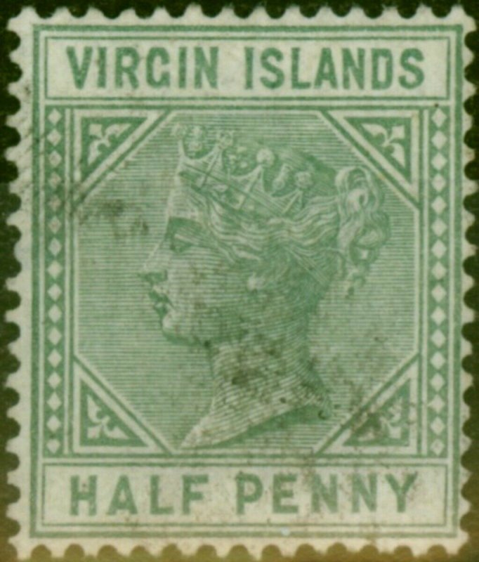 Virgin Islands 1883 1/2d Dull Green SG27 Fine Used (2) 