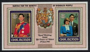 Cook Is. Royal Wedding MS Ovpted 1981 MNH SG#MS826 MI#Block 117