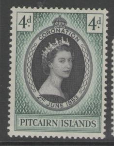 PITCAIRN ISLANDS SG17 1953 CORONATION MNH