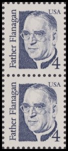 US 2171 Great Americans Father Flanagan 4c vert pair (2 stamps) MNH 1986