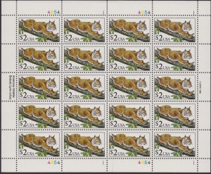 2482 Bobcat Sheet MNH
