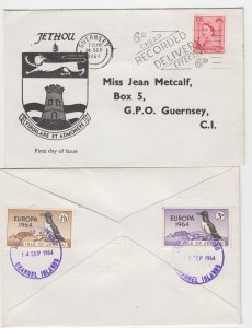 Guernsey  Jethou 1964 Europa pair FDC