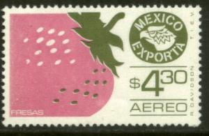 MEXICO EXPORTA C496, $4.30P. STRAWBERRIES PAPER 1 MNH