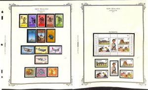 New Zealand Stamp Collection on 18 Scott Specialty Pages, 1974-1982 Mint NH (BQ)