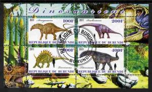 BURUNDI SHEET USED DINOSAURS