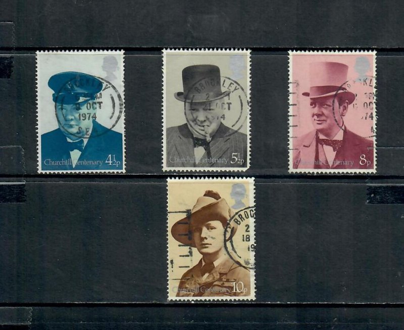 G.B 1974 COMMEMORATIVE SET WINSTON CHURCHILL ISSUE ,USED 131120