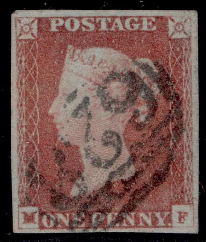 GB QV SG8, 1d red-brown PLATE 79, FINE USED. Cat £38. MF