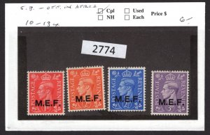 $1 World MNH Stamps (2774) GB Scott 10-13, Mint see image for details
