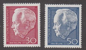 Germany # 9N263-264,  President Lubke, Mint NH, 1/2 Cat